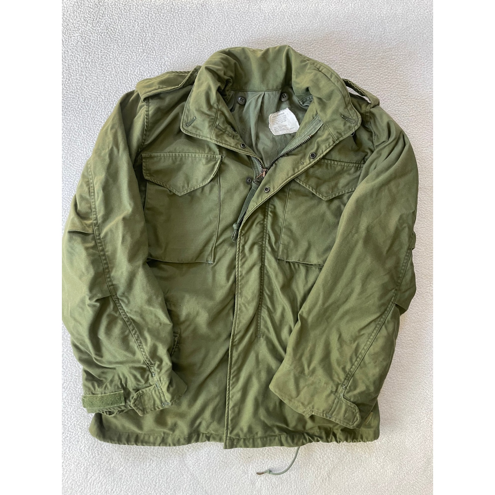 Alpha Industries Mens Small M-65 Field Jacket Green Vintage 1971 Military Coat